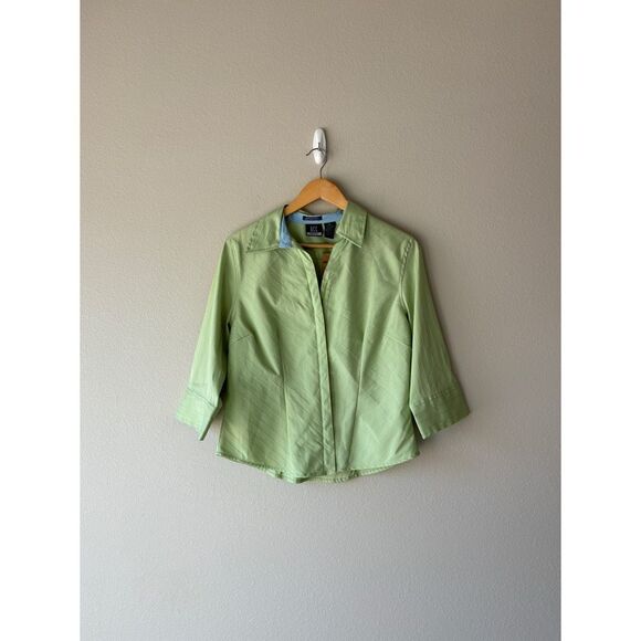 DCC y2k stripped stretch zip front top - Picture 3 of 7